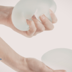In breast augmentation, 'teardrop' or 'round' implant